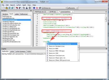 TeXEdit - screenshot